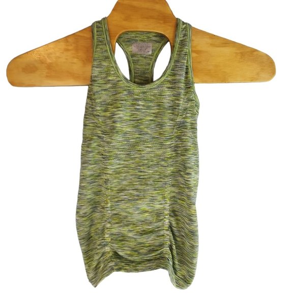 Athleta Womens Fastest Track Tank XS Space Dye Green Racerback‎ Workout 489382 - Picture 1 of 3